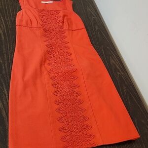 Boden Sleeveless Sheath Midi Dress Reddish Orange Size 6 Red